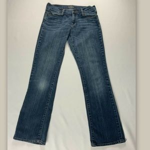 OLD NAVY *The Flirt* Size 2R Blue Denim Stretch Mid-Rise Boot Cut Comfy Jeans